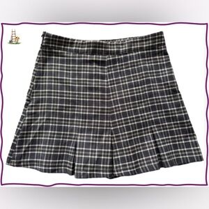 Adika Plaid A-Line Mini Skirt&Short